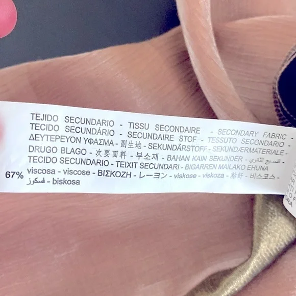 Zara Pink Metallic Satin Effect Joggers. Size XS - Picture 15 of 16